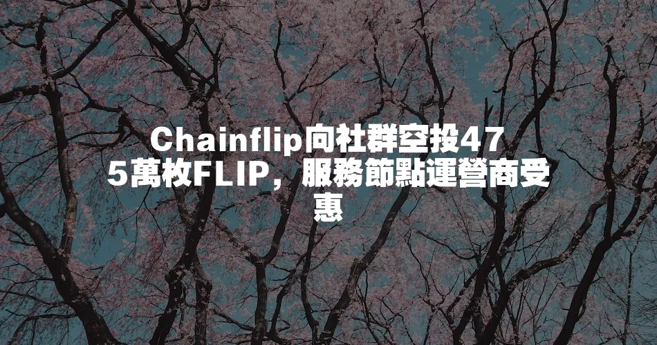 Chainflip向社群空投475萬枚FLIP，服務節點運營商受惠