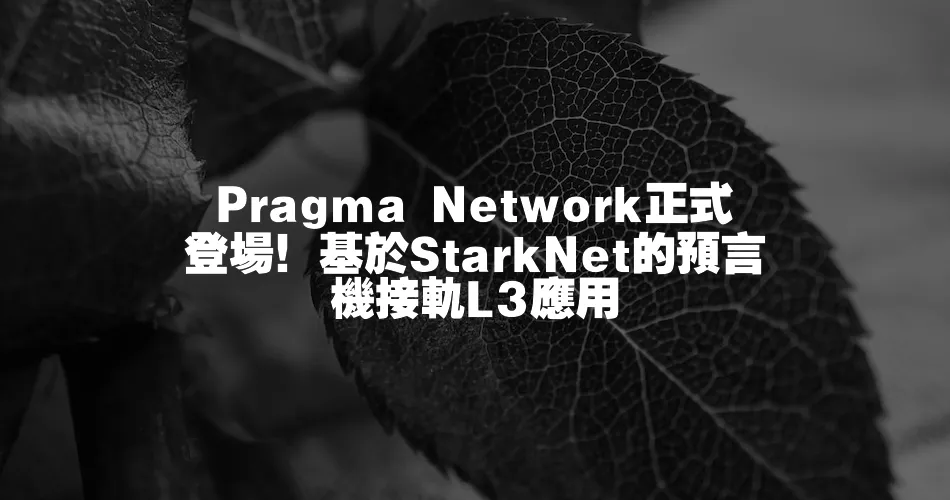 Pragma Network正式登場！基於StarkNet的預言機接軌L3應用