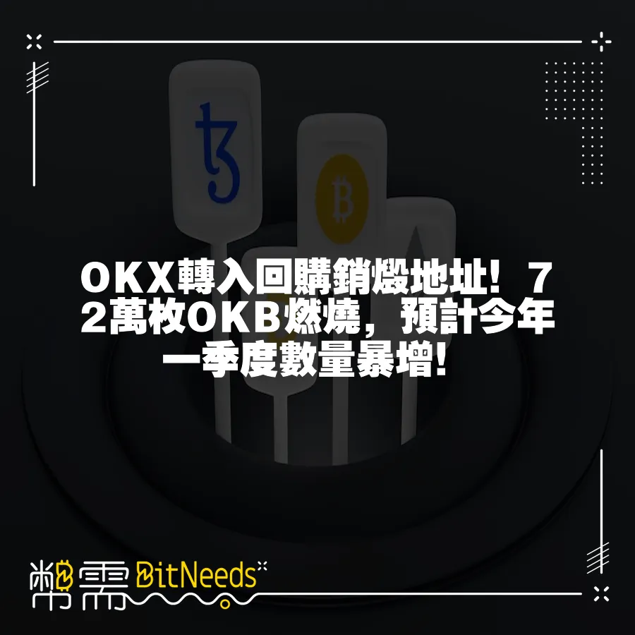 OKX轉入回購銷燬地址！72萬枚OKB燃燒，預計今年一季度數量暴增！