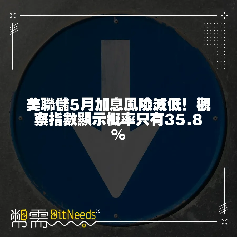 美聯儲5月加息風險減低！觀察指數顯示概率只有35.8%