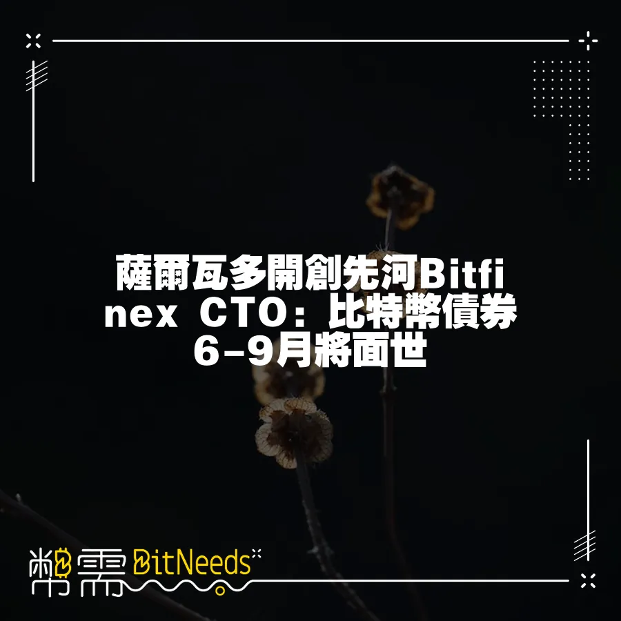 薩爾瓦多開創先河Bitfinex CTO：比特幣債券6-9月將面世