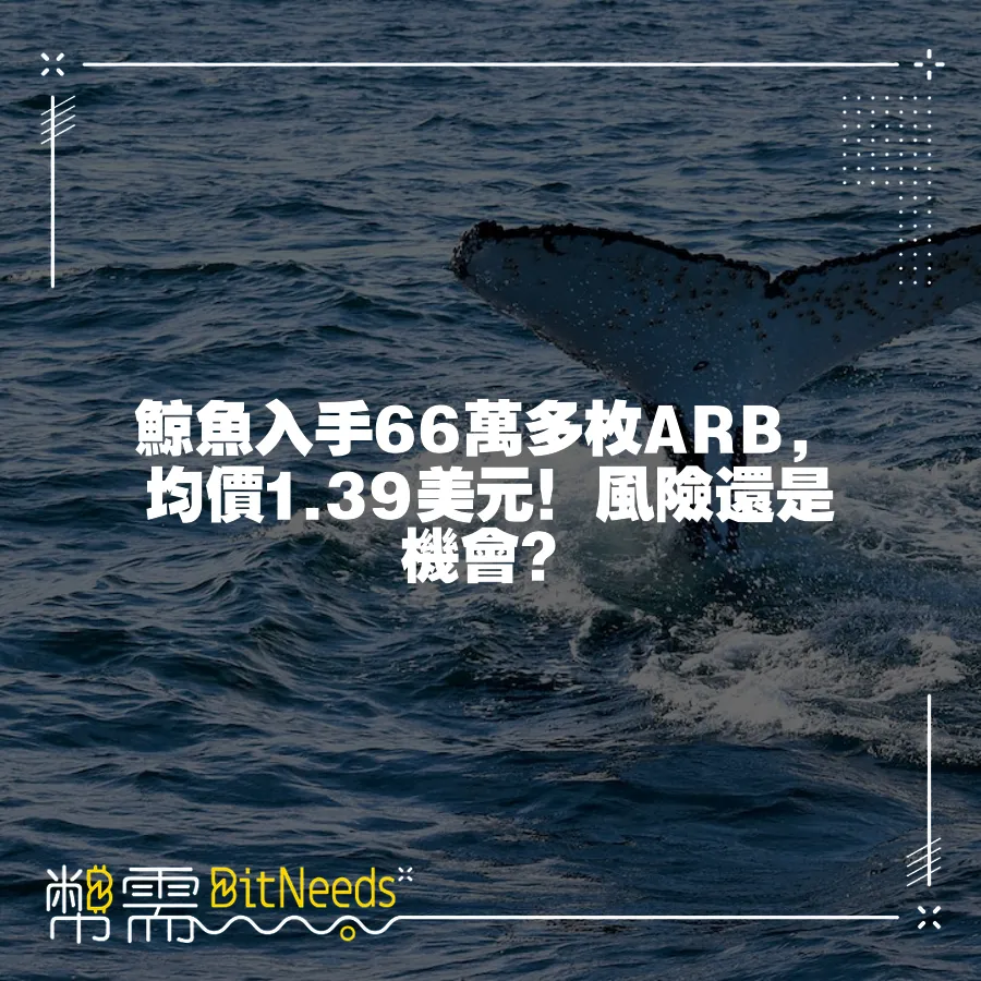 鯨魚入手66萬多枚ARB，均價1.39美元！風險還是機會？