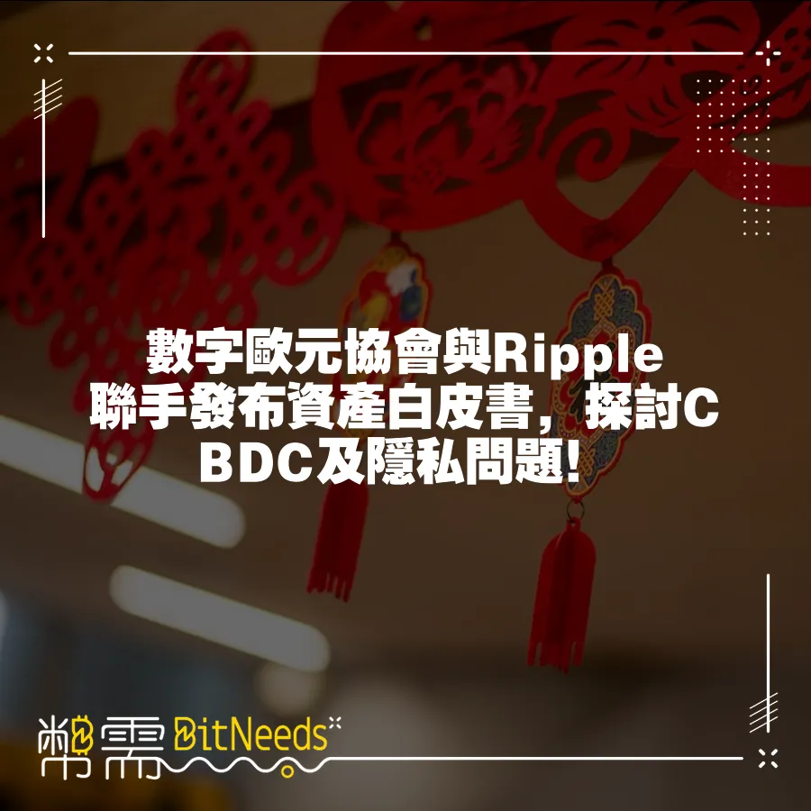 數字歐元協會與Ripple聯手發布資產白皮書，探討CBDC及隱私問題！