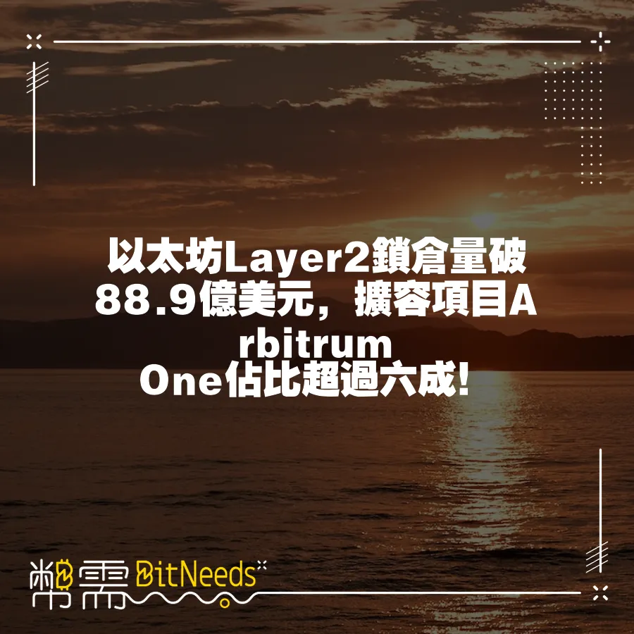 以太坊Layer2鎖倉量破88.9億美元，擴容專案Arbitrum One佔比超過六成！