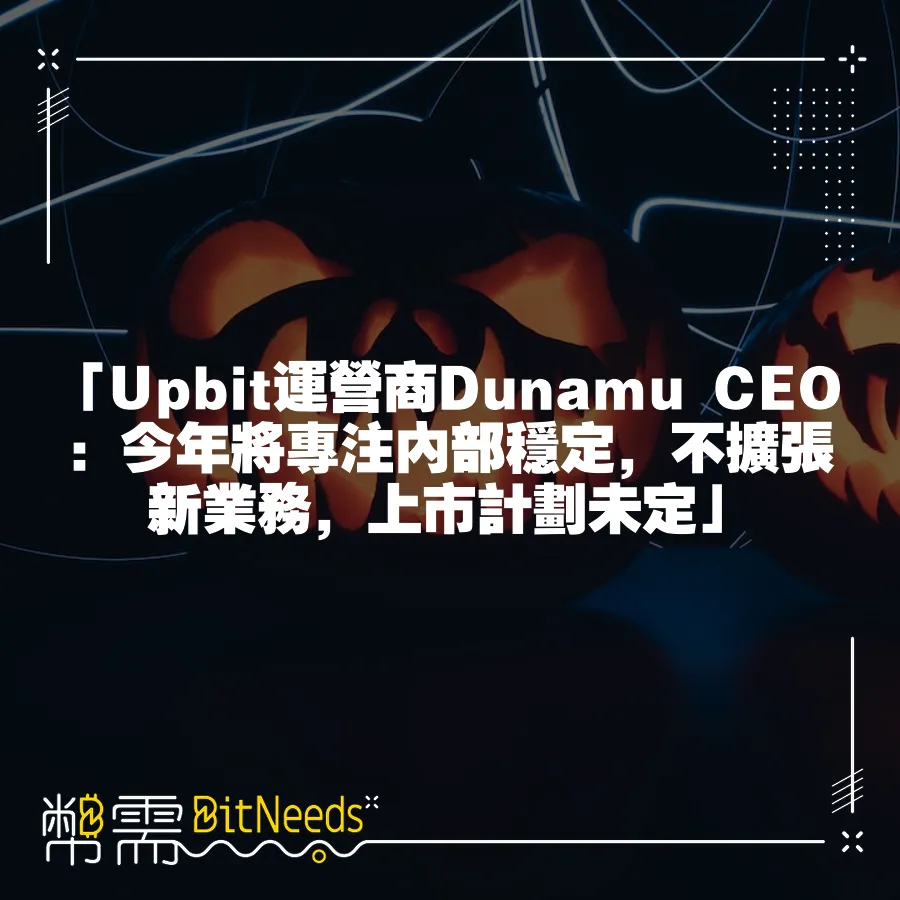 「Upbit運營商Dunamu CEO：今年將專注內部穩定，不擴張新業務，上市計劃未定」