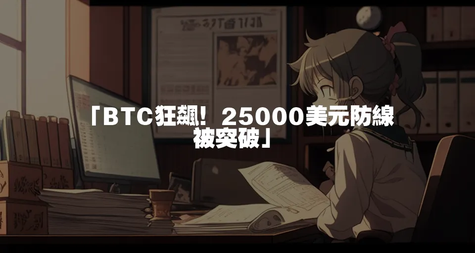 「BTC狂飆！25000美元防線被突破」