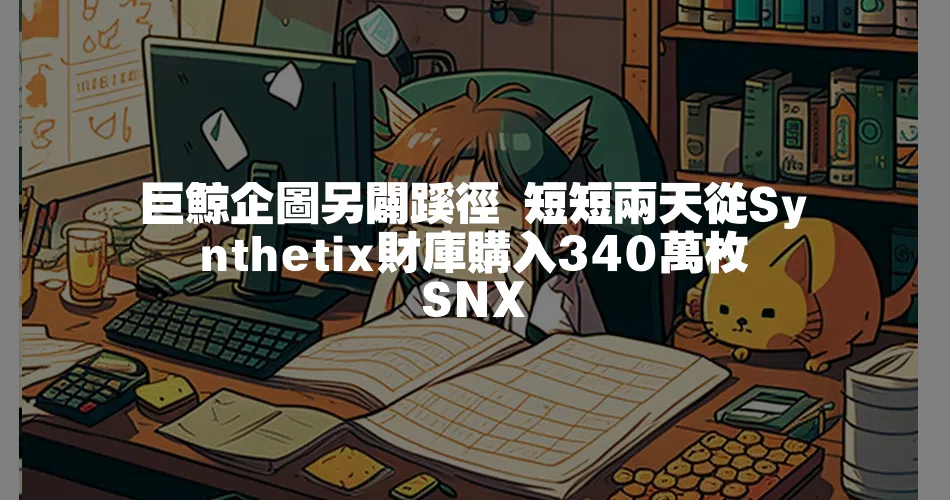 巨鯨企圖另闢蹊徑 短短兩天從Synthetix財庫購入340萬枚SNX