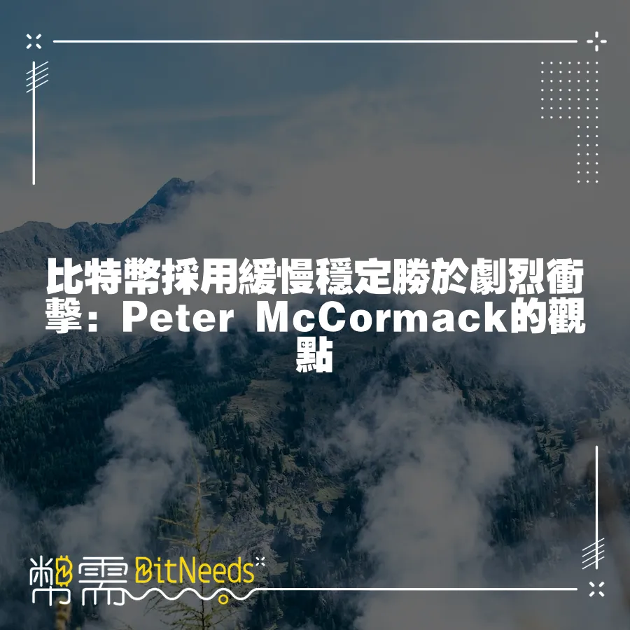 比特幣採用緩慢穩定勝於劇烈衝擊：Peter McCormack的觀點