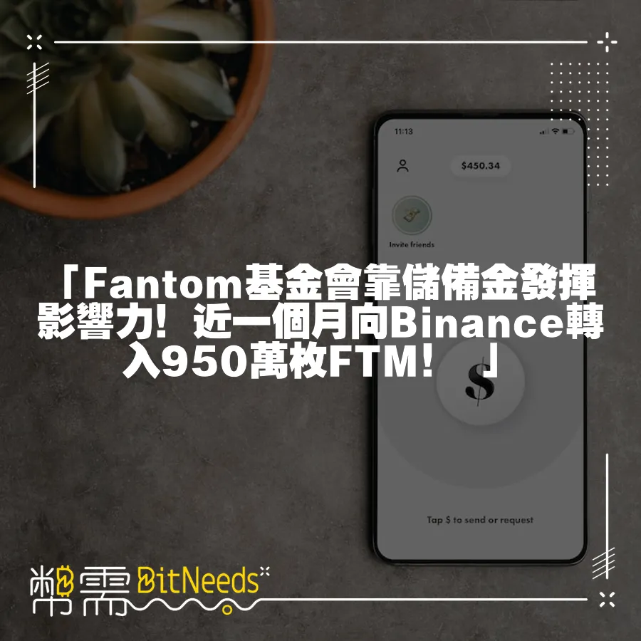 「Fantom基金會靠儲備金發揮影響力！近一個月向Binance轉入950萬枚FTM！ 」