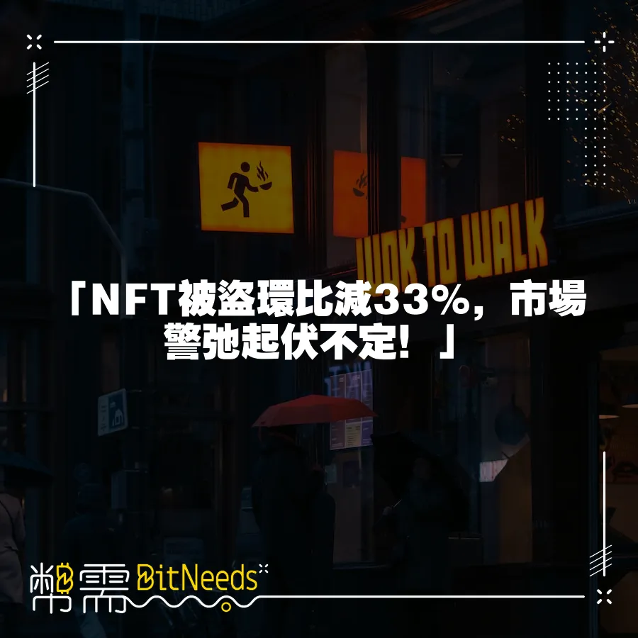 「NFT被盜環比減33%，市場警弛起伏不定！」