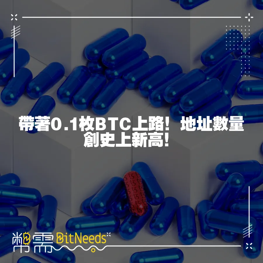 帶著0.1枚BTC上路！地址數量創史上新高！