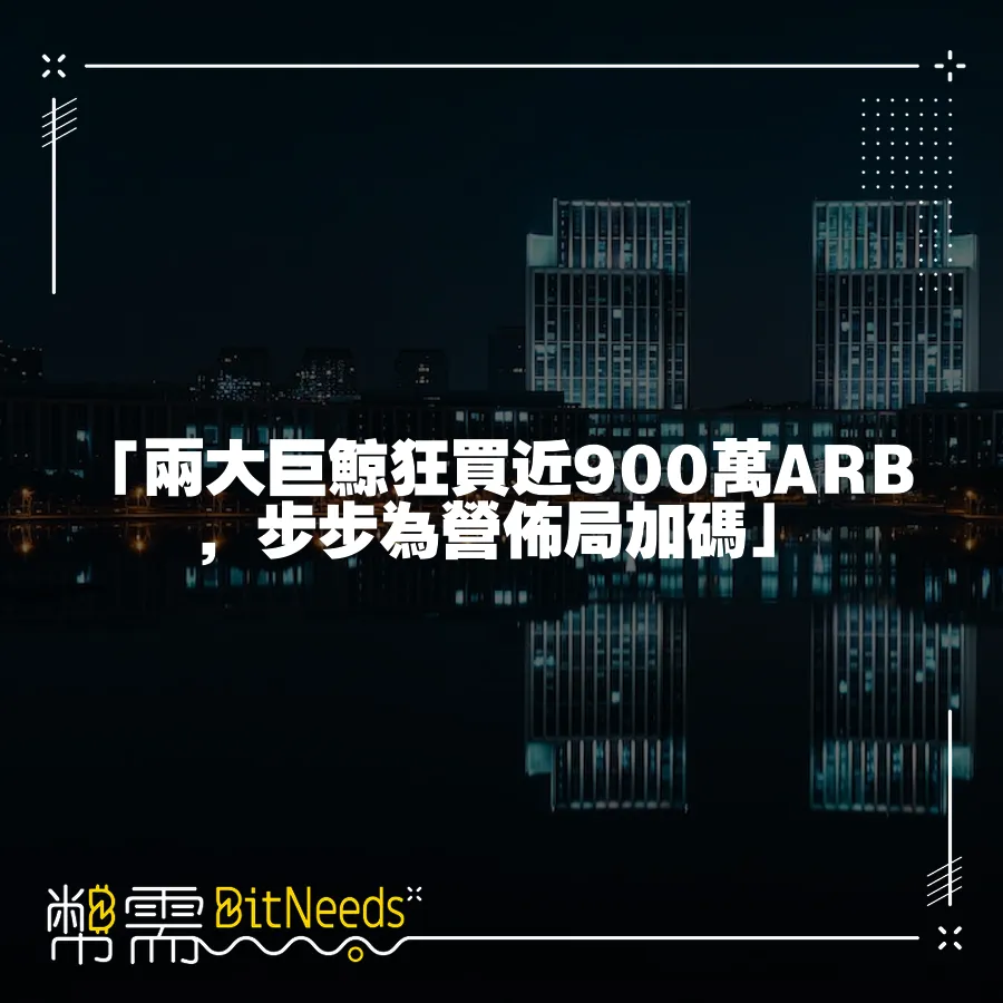 「兩大巨鯨狂買近900萬ARB，步步為營佈局加碼」