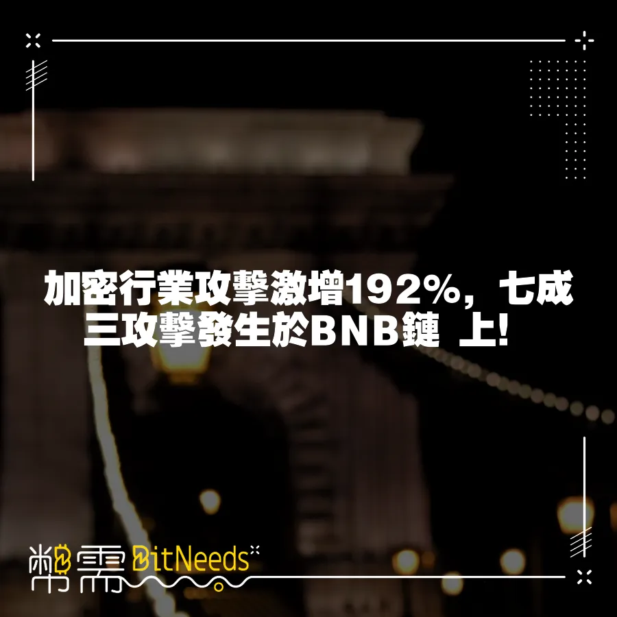 加密行業攻擊激增192%，七成三攻擊發生於BNB鏈 上！