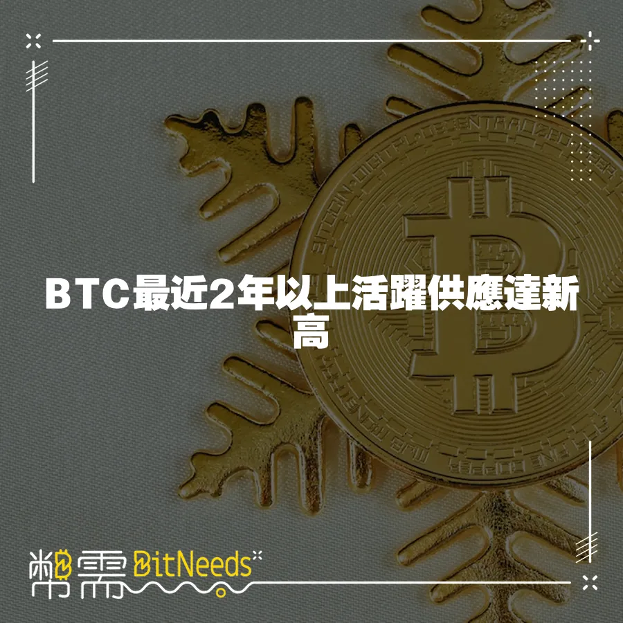 BTC最近2年以上活躍供應達新高