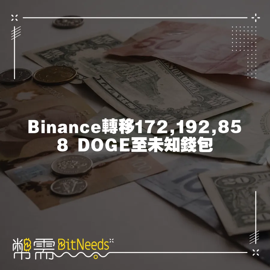 Binance轉移172,192,858 DOGE至未知錢包