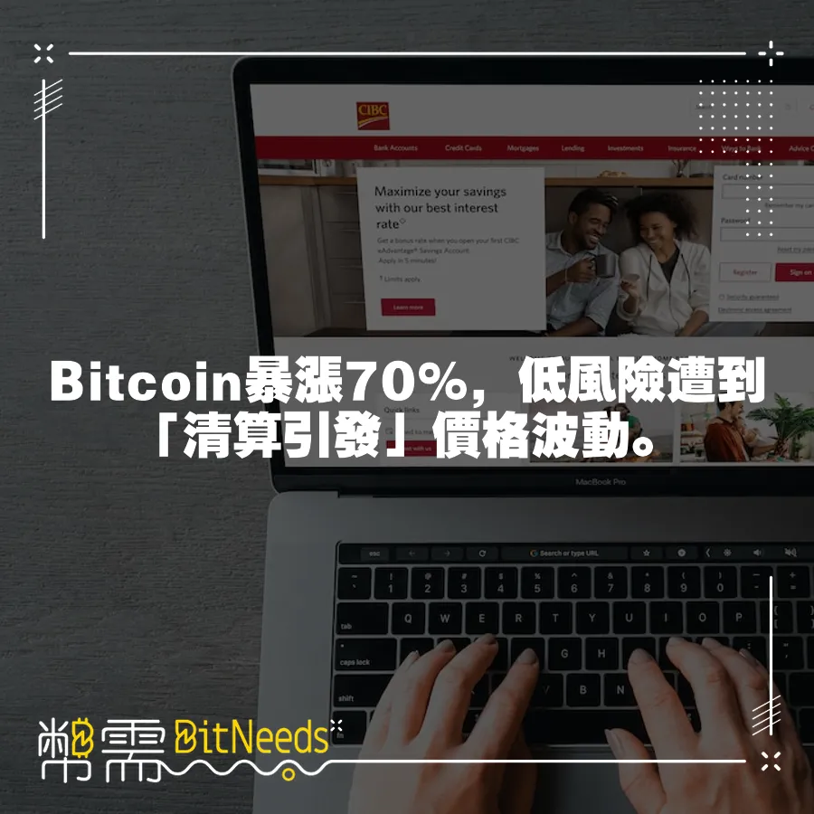 Bitcoin暴漲70%，低風險遭到「清算引發」價格波動。