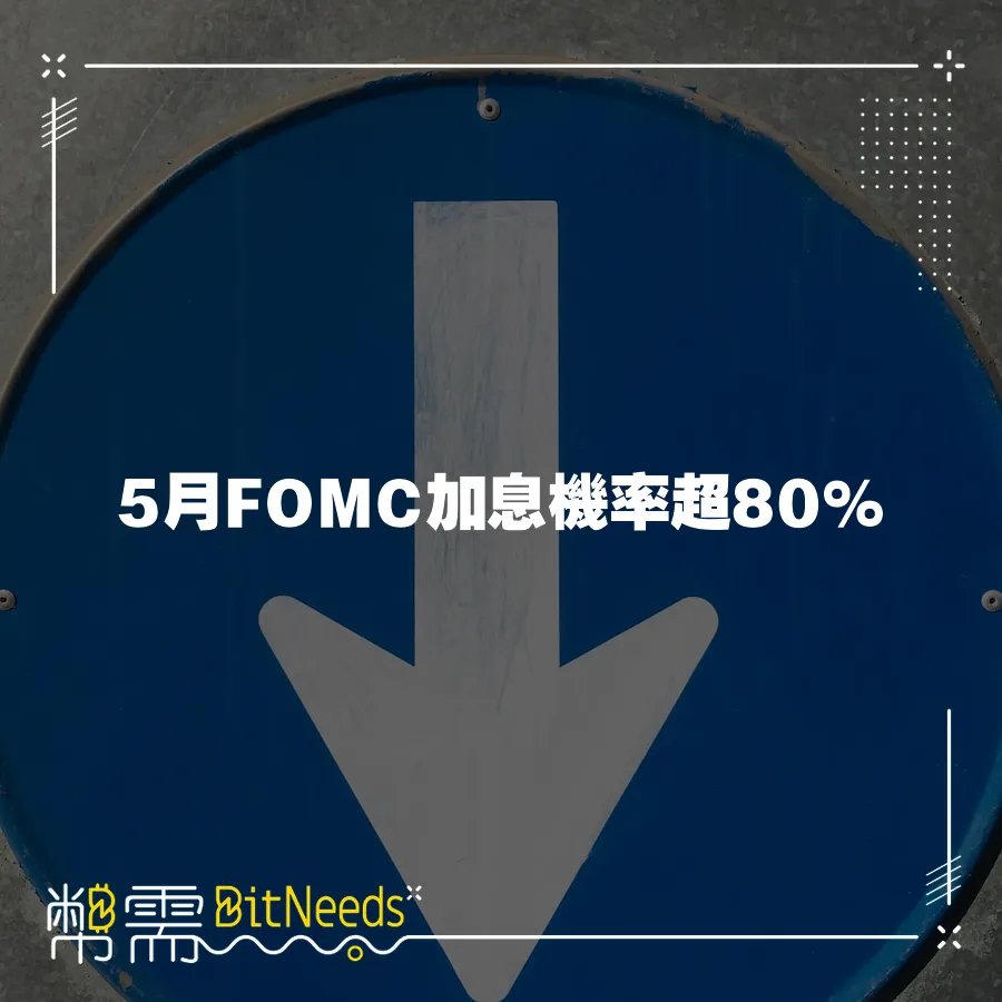 5月FOMC加息機率超80%