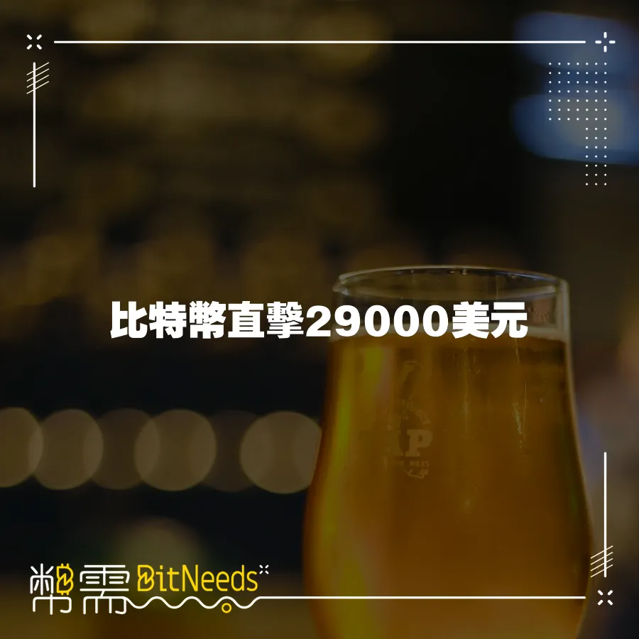 比特幣直擊29000美元